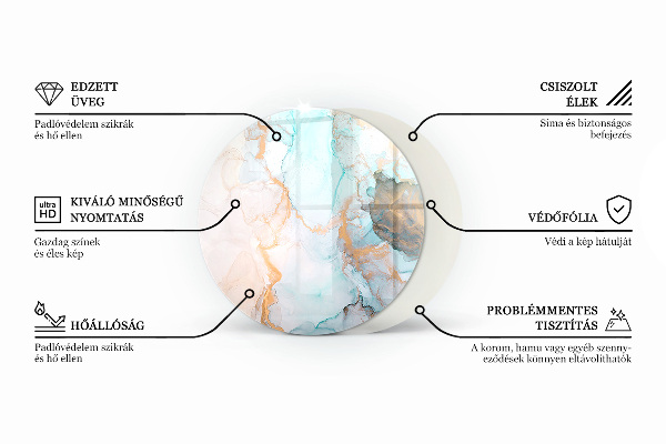 Plaque de sol ronde en verre cheminée Couleur gris-vert