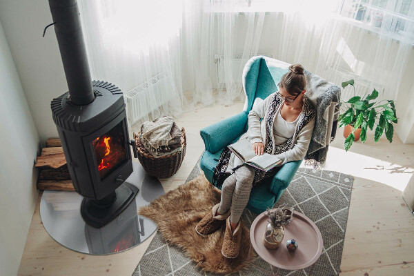Plaque verre ronde sous poêle Couleur grise