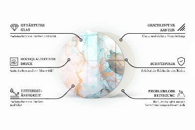 Plaque ronde en verre pour poêle Couleur grise