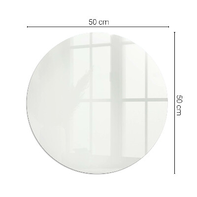 Plaque de sol ronde en verre cheminée couleur ivoire