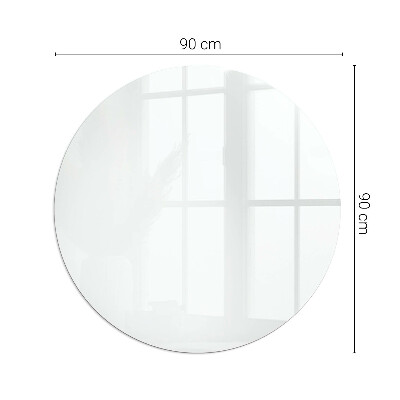 Plaque ronde en verre pour poêle Couleur blanche