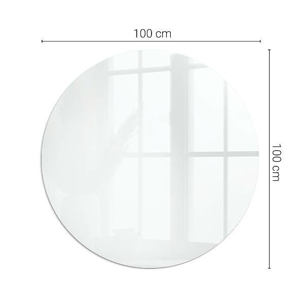 Plaque ronde en verre pour poêle Couleur blanche