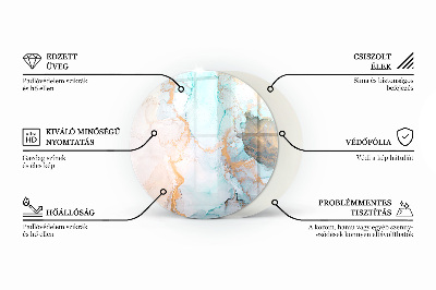 Plaque ronde en verre pour poêle Couleur blanche