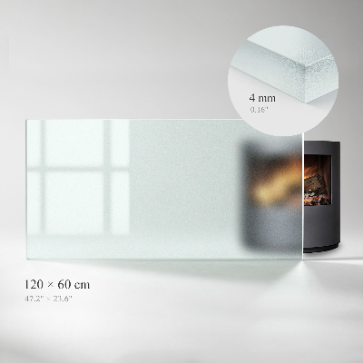 Plaque verre devant cheminée rectangulaire Avec effet visuel givré