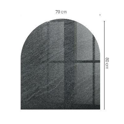 Plaque verre demi-ronde cheminée Motif de pierre naturelle