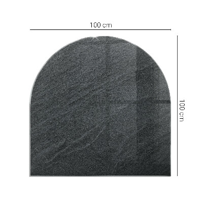 Plaque verre demi-ronde cheminée Motif de pierre naturelle