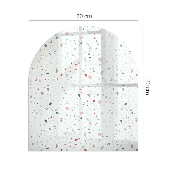 Plaque verre demi-ronde cheminée Formes miniatures