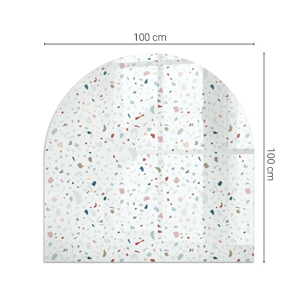 Plaque verre demi-ronde cheminée Formes miniatures