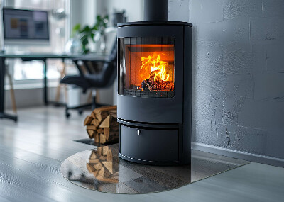 Plaque de sol demi-ovale en verre Couleurs du plateau dans différentes nuances