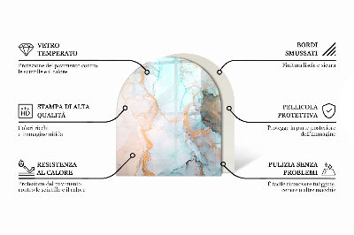 Plaque de sol demi-ovale en verre Couleurs du plateau dans différentes nuances