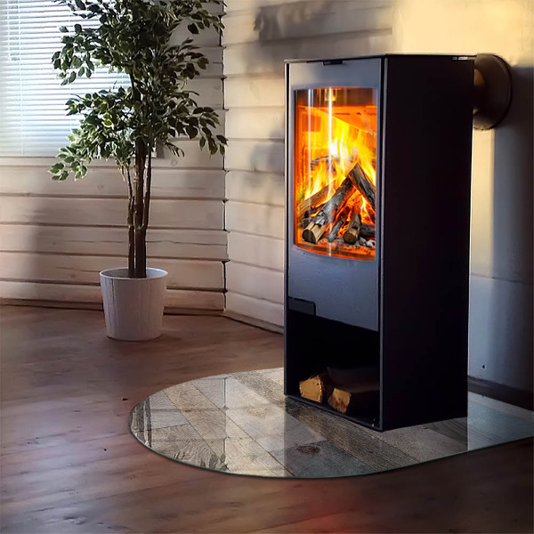 Plaque de sol demi-ovale en verre Couleurs du plateau dans différentes nuances