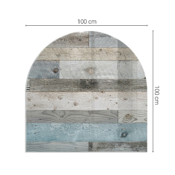 Plaque de sol demi-ovale en verre Couleurs du plateau dans différentes nuances