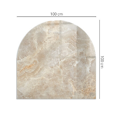 Plaque verre demi-ronde cheminée Motif de pierre inspiré par la nature