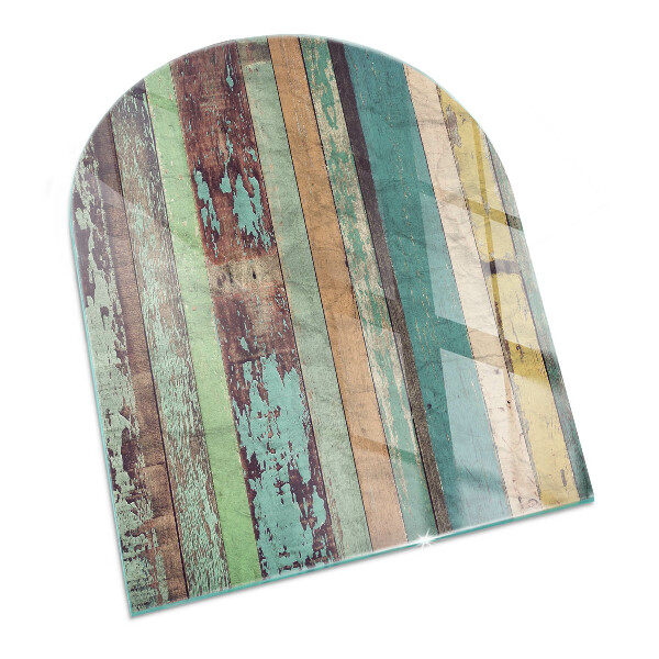 Plaque demi-ovale en verre pour poêle Couleurs du tableau dans différentes tonalités