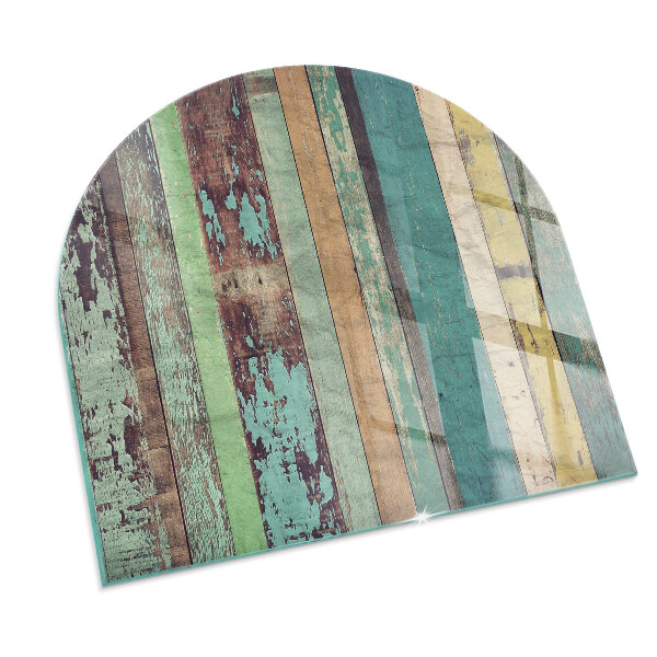 Plaque demi-ovale en verre pour poêle Couleurs du tableau dans différentes tonalités