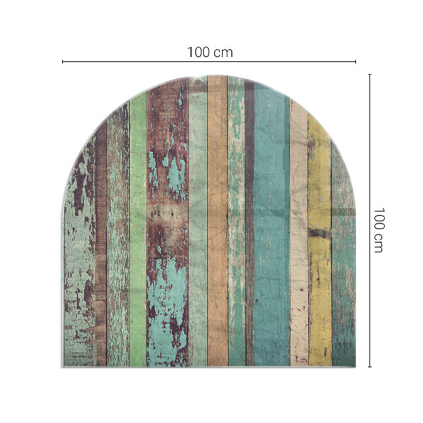 Plaque demi-ovale en verre pour poêle Couleurs du tableau dans différentes tonalités