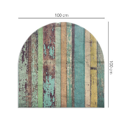 Plaque demi-ovale en verre pour poêle Couleurs du tableau dans différentes tonalités