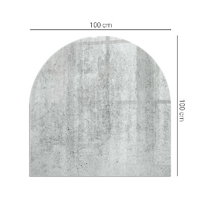 Plaque de sol demi-ovale en verre Structure en béton brut