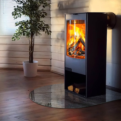 Plaque de sol demi-ovale en verre Modèle de structure rocheuse