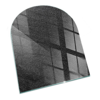 Plaque verre demi-ronde cheminée Modèle de structure de pierre