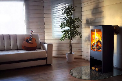 Plaque verre demi-ronde cheminée Modèle de structure de pierre