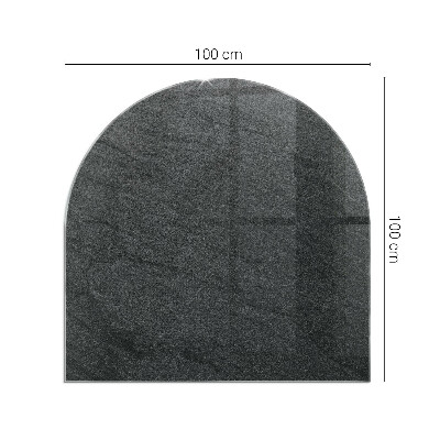 Plaque verre demi-ronde cheminée Modèle de structure de pierre