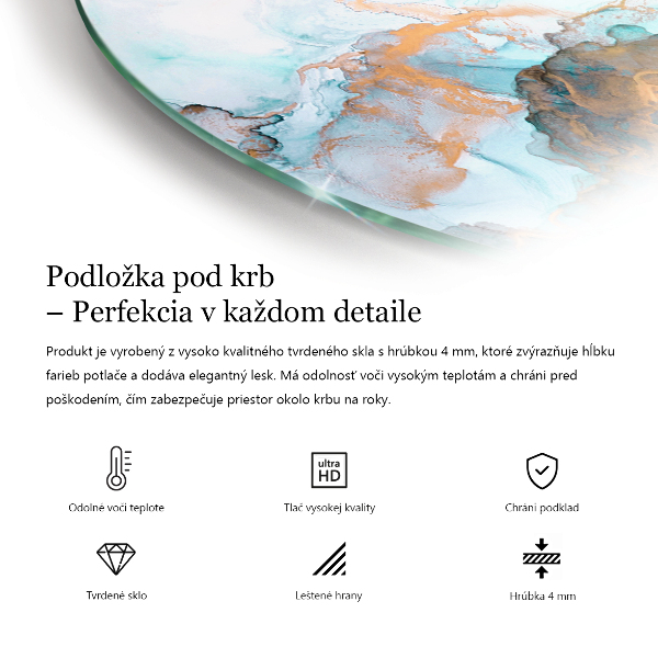 Plaque demi-ovale en verre pour poêle Motifs polygonaux sur le web