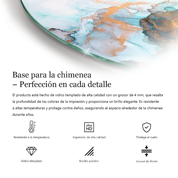 Plaque de sol demi-ovale en verre Motifs décoratifs en mosaïque