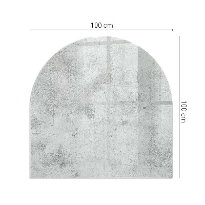 Plaque verre demi-ronde cheminée Texture de béton dans un style brut