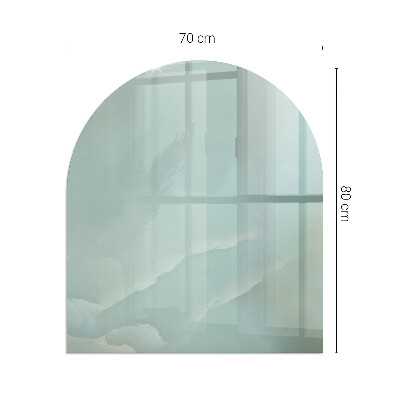 Plaque de sol demi-ovale en verre Motif marbré aux tons subtils
