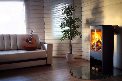 Plaque de sol demi-ovale en verre Couleur noire