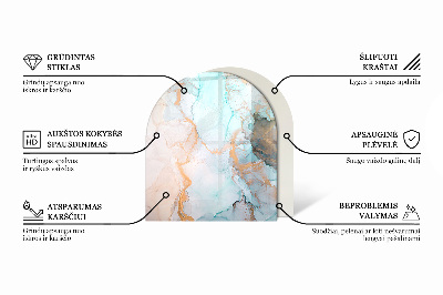 Plaque demi-ovale en verre pour poêle Couleur olive