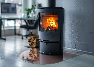 Plaque de sol demi-ovale en verre Couleur rose