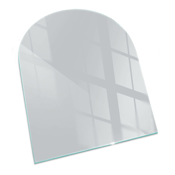 Plaque de sol demi-ovale en verre Couleur grise