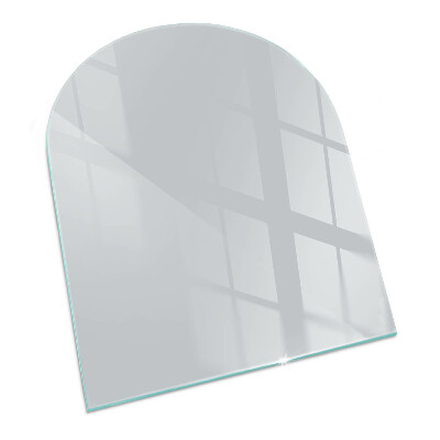 Plaque de sol demi-ovale en verre Couleur grise