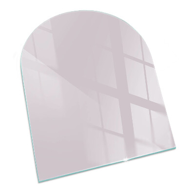 Plaque de sol demi-ovale en verre Couleur violet clair