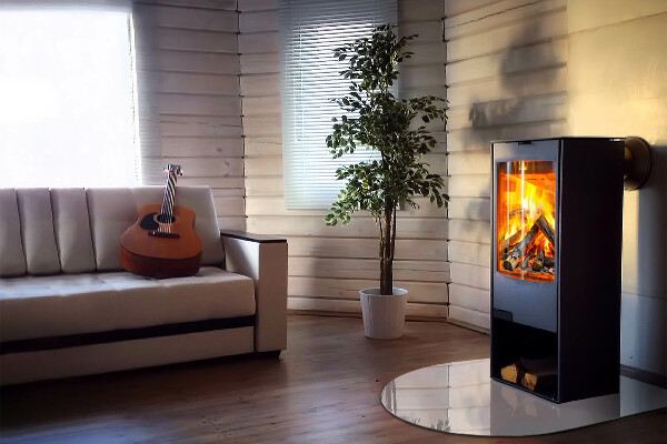 Plaque de sol demi-ovale en verre Couleur violet clair