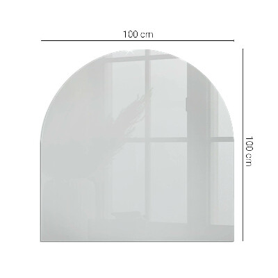 Plaque demi-ovale en verre pour poêle Couleur grise