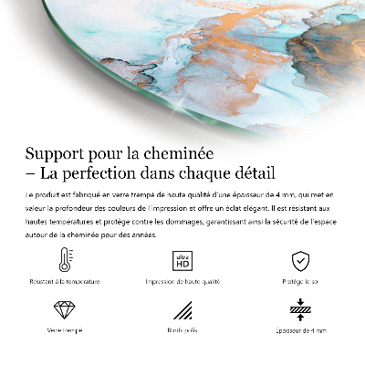 Plaque de sol demi-ovale en verre Couleur grise