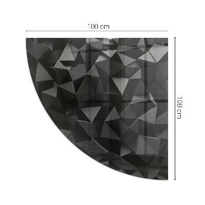 Plaque de sol en verre angle poêle Géométrie en trois dimensions