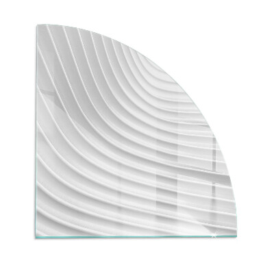 Plaque verre d’angle cheminée Vagues de formes subtiles