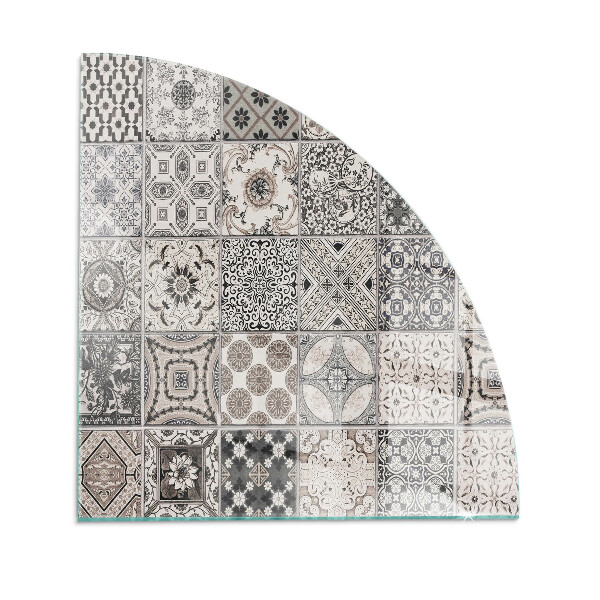 Plaque de sol en verre angle poêle Motifs décoratifs en carrelage