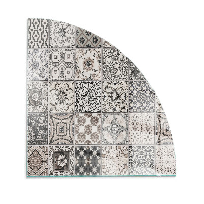 Plaque de sol en verre angle poêle Motifs décoratifs en carrelage