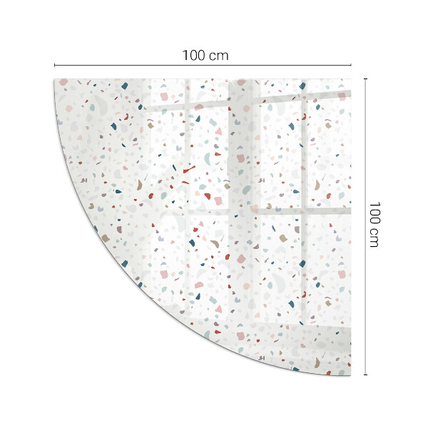 Plaque verre d’angle cheminée Formes miniatures