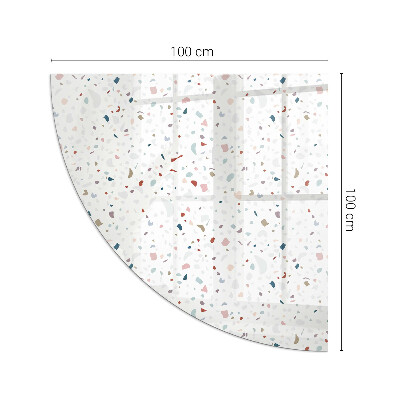 Plaque verre d’angle cheminée Formes miniatures