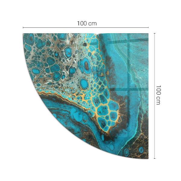 Plaque de sol en verre angle poêle Motif organique dans un style abstrait