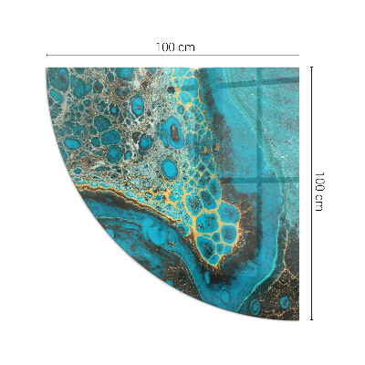 Plaque de sol en verre angle poêle Motif organique dans un style abstrait