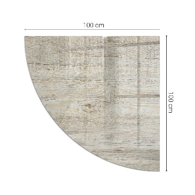 Plaque de sol en verre angle poêle Motif bois clair naturel