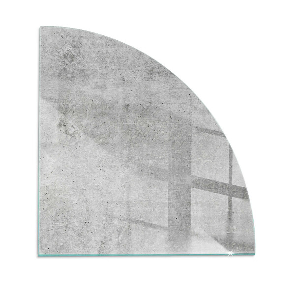 Plaque verre d’angle cheminée Motif en béton brut