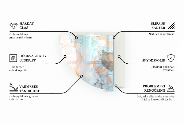 Plaque d’angle en verre pour poêle Modèle de structure brute